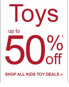 TOYS up to 50%