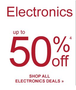 Electronics up to 50% off