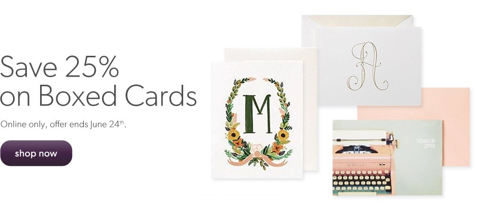 Social Stationery - 25% Off Boxed Notes and Cards