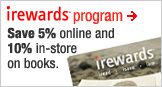 irewards Program 10% off all books in-store, all year long!