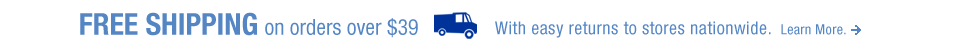 Free Shipping on orders over $39